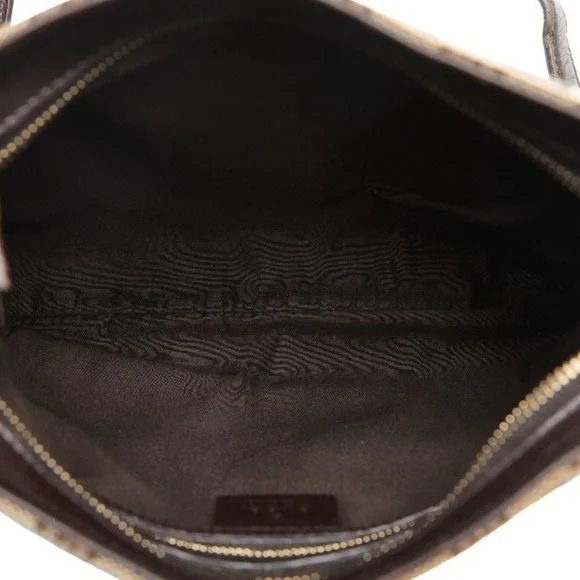 GUCCI Brown GG Sherri Horsebit Line Monogram Shoulder Tote Bag EUC - Picture 6 of 12